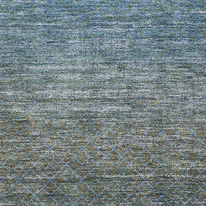 HomeRoots 9' Blue and Taupe Geometric Area Rug – Washable, UV Protected, Pet-Friendly, Modern Design for Homes 710704