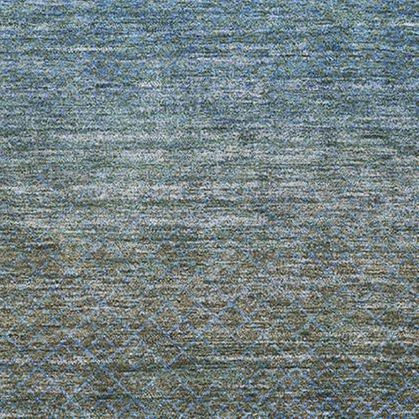 HomeRoots 9' Blue and Taupe Geometric Area Rug – Washable, UV Protected, Pet-Friendly, Modern Design for Homes 710704