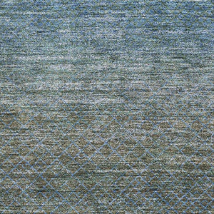 HomeRoots 10' x 14' Blue and Taupe Geometric Area Rug - Washable, UV Protected, Perfect for Family Spaces! 710705