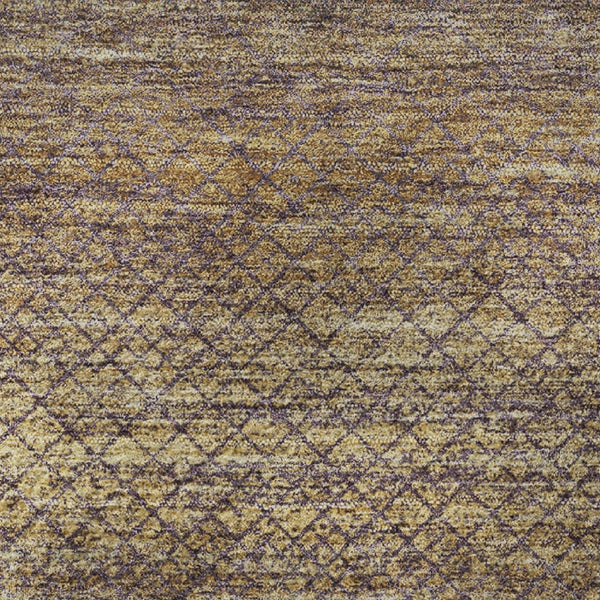 HomeRoots 5' X 8' Eggplant and Brown Geometric Area Rug – Washable, UV-Protected, Durable for Modern Spaces! 710707
