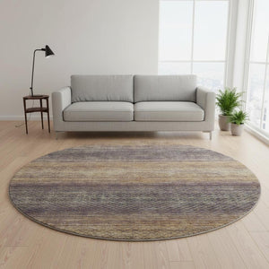 HomeRoots 8' X 10' Eggplant & Brown Geometric Area Rug - Washable, UV-Protected, Stain-Resistant for Homes 710709