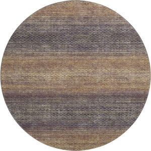 HomeRoots 8' X 10' Eggplant & Brown Geometric Area Rug - Washable, UV-Protected, Stain-Resistant for Homes 710709