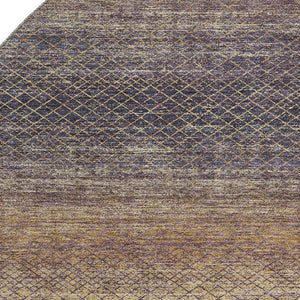 HomeRoots 8' X 10' Eggplant & Brown Geometric Area Rug - Washable, UV-Protected, Stain-Resistant for Homes 710709