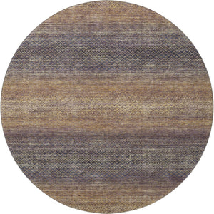 HomeRoots 8' X 10' Eggplant & Brown Geometric Area Rug - Washable, UV-Protected, Stain-Resistant for Homes 710709