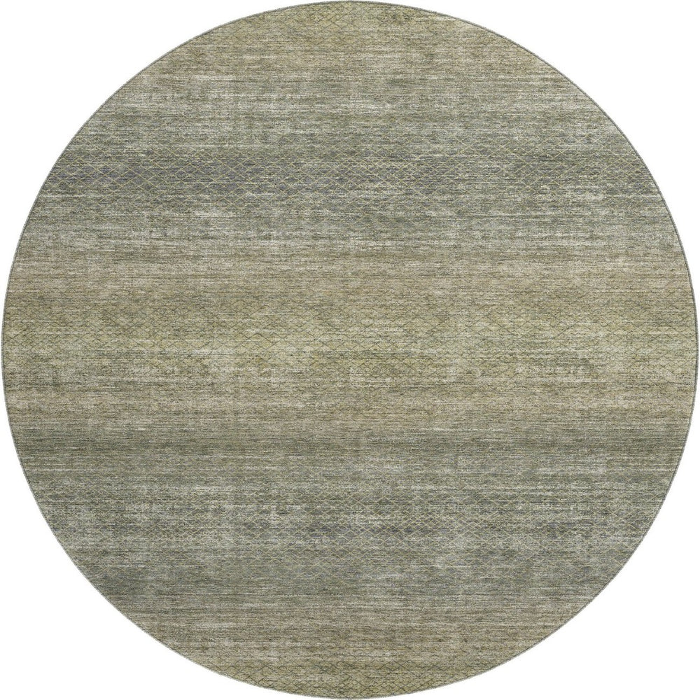 HomeRoots 8' X 10' Fern Green & Gray Geometric Area Rug - Washable, UV-Protected, Durable for Modern Living Spaces 710715