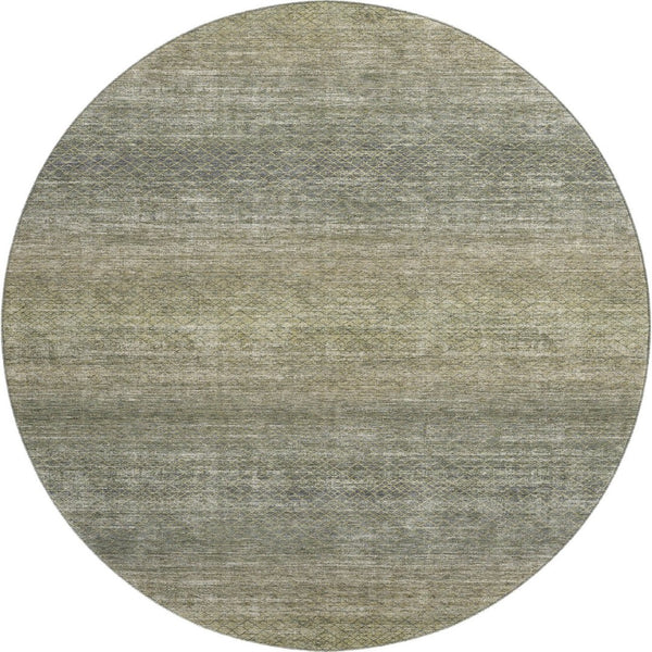 HomeRoots 8' X 10' Fern Green & Gray Geometric Area Rug - Washable, UV-Protected, Durable for Modern Living Spaces 710715