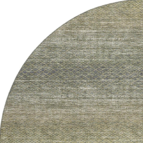 HomeRoots 8' X 10' Fern Green & Gray Geometric Area Rug - Washable, UV-Protected, Durable for Modern Living Spaces 710715