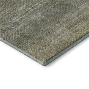 HomeRoots 10' X 14' Fern Green & Gray Geometric Area Rug - Washable, UV-Protected, Stylish, Durable Design 710717