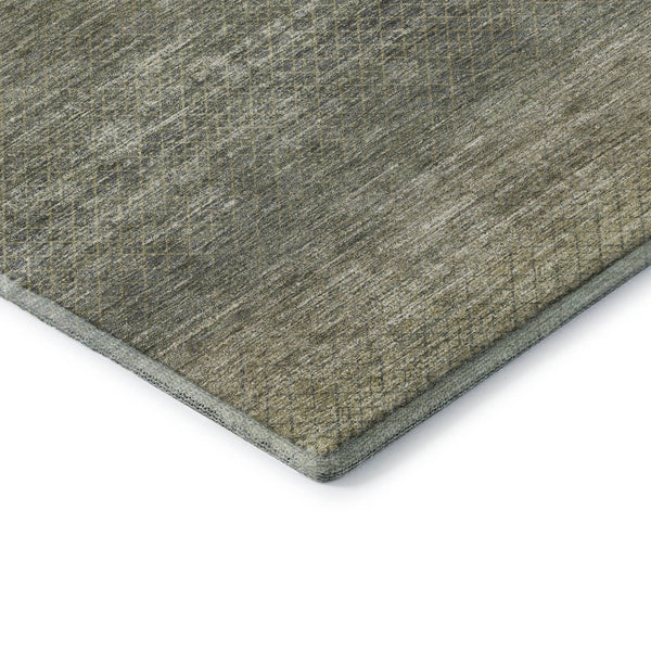 HomeRoots 10' X 14' Fern Green & Gray Geometric Area Rug - Washable, UV-Protected, Stylish, Durable Design 710717