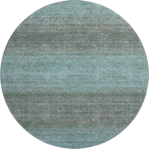 HomeRoots 8' X 10' Teal and Brown Geometric Area Rug - Washable, UV Protected, Durable for Busy Homes & Pets 710721