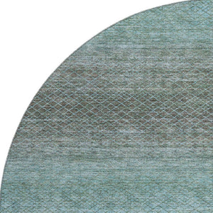 HomeRoots 8' X 10' Teal and Brown Geometric Area Rug - Washable, UV Protected, Durable for Busy Homes & Pets 710721