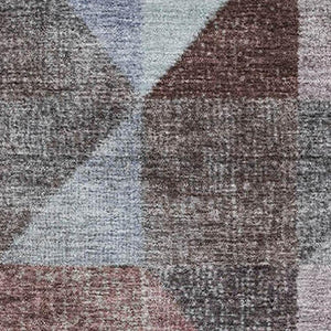 HomeRoots 9' X 12' Modern Silver Purple Blue Geometric Washable Area Rug with UV Protection for Durability 710740