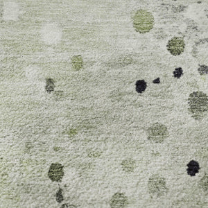 HomeRoots 8' X 10' Washable Artichoke Green Abstract Area Rug - UV Protected, Stain Resistant, Modern Design 710745