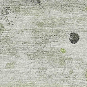 HomeRoots 9' X 12' Artichoke Green Abstract Washable Area Rug – Durable, Stylish, UV-Protected for High-Traffic Areas 710746