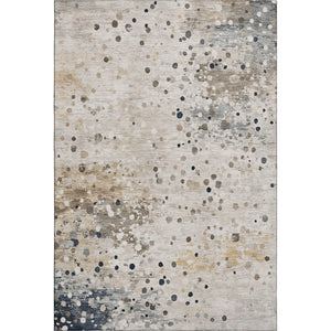 HomeRoots 10' X 14' Ivory Gold & Gray Abstract Area Rug - Washable, UV Protected, Perfect for Modern Homes! 710753
