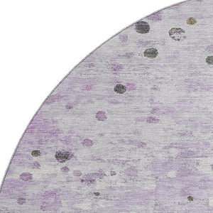 HomeRoots 8' X 10' Stylish Lavender Gray Ivory Abstract Area Rug - Washable, UV Protected, Pet-Friendly Design! 710757
