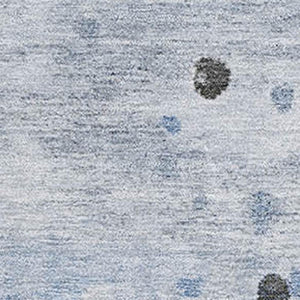 HomeRoots 5' x 8' Sky Blue Abstract Area Rug - Durable, Washable, UV-Protected & Perfect for Modern Spaces 710761
