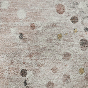 HomeRoots 8' X 10' Salmon Ivory Gray Washable Area Rug - Modern, Durable, UV-Protected, Non-Slip for Homes 710769
