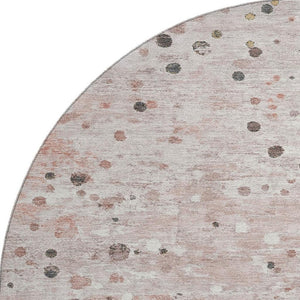 HomeRoots 8' X 10' Salmon Ivory Gray Washable Area Rug - Modern, Durable, UV-Protected, Non-Slip for Homes 710769