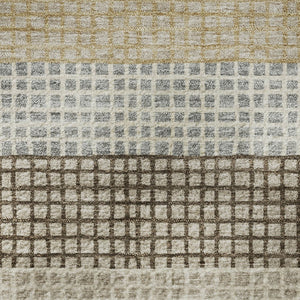 HomeRoots 10' X 14' Washable Beige, Ivory & Chocolate Striped Area Rug with UV Protection for Active Homes 710789