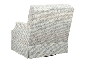 Lexington Courtney Swivel Accent Chair with Ultra Down Seat Saddle Stitch Detail and Kidney Pillow 7108-11SW-73