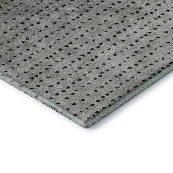 HomeRoots 10' X 14' Copper Gray & Silver Abstract Area Rug - Washable, UV-Protected, Durable for Busy Homes 710807