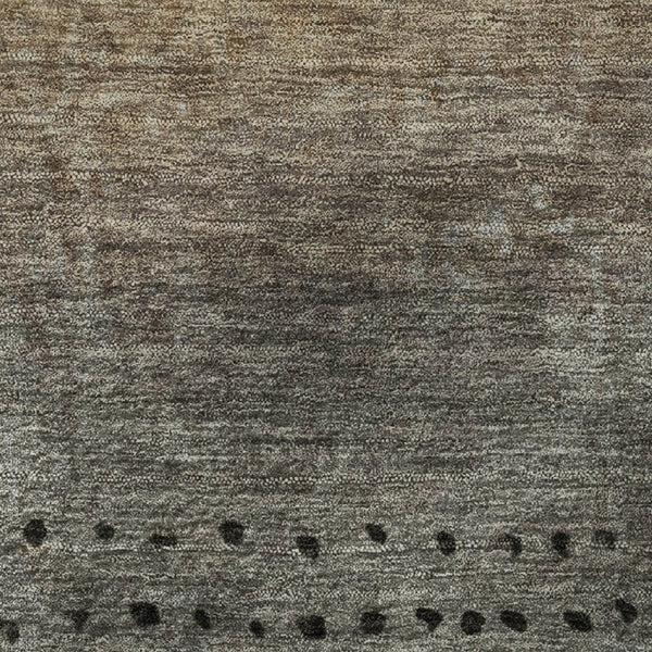 HomeRoots 10' X 14' Copper Gray & Silver Abstract Area Rug - Washable, UV-Protected, Durable for Busy Homes 710807