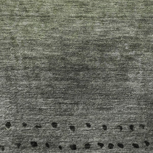 HomeRoots 5' X 8' Fern Green Charcoal Silver Abstract Washable Area Rug – Durable, Stylish & UV Protected! 710809