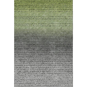 HomeRoots 5' X 8' Fern Green Charcoal Silver Abstract Washable Area Rug – Durable, Stylish & UV Protected! 710809