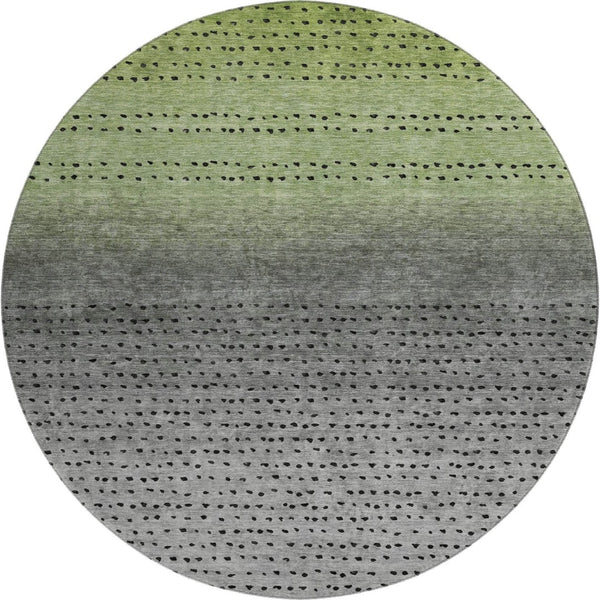 HomeRoots 8' X 10' Fern Green Abstract Area Rug - Stylish, Washable, UV-Protected, Durable for Busy Homes 710811