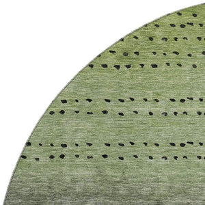 HomeRoots 8' X 10' Fern Green Abstract Area Rug - Stylish, Washable, UV-Protected, Durable for Busy Homes 710811