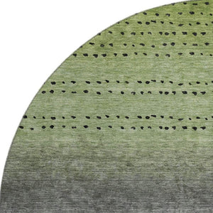 HomeRoots 8' X 10' Fern Green Abstract Area Rug - Stylish, Washable, UV-Protected, Durable for Busy Homes 710811