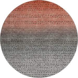 HomeRoots 8' X 10' Washable Area Rug in Rust, Charcoal & Gray - Durable, Stain-Resistant, UV Protected Design 710817