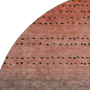 HomeRoots 8' X 10' Washable Area Rug in Rust, Charcoal & Gray - Durable, Stain-Resistant, UV Protected Design 710817