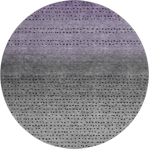 HomeRoots 8' X 10' Modern Purple Charcoal Gray Abstract Washable Area Rug with UV Protection & Non-Slip Backing 710823