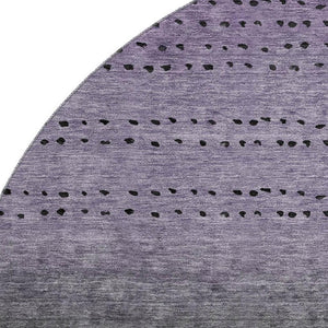 HomeRoots 8' X 10' Modern Purple Charcoal Gray Abstract Washable Area Rug with UV Protection & Non-Slip Backing 710823