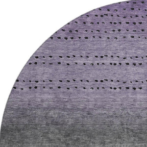 HomeRoots 8' X 10' Modern Purple Charcoal Gray Abstract Washable Area Rug with UV Protection & Non-Slip Backing 710823