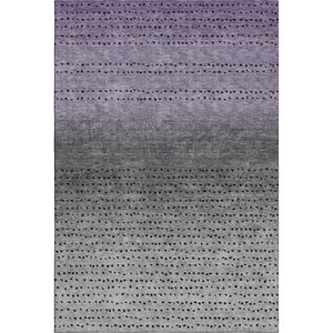 HomeRoots 9' X 12' Abstract Purple Charcoal & Gray Washable Area Rug with UV Protection for High-Traffic Homes 710824