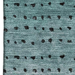 HomeRoots 5' X 8' Contemporary Teal Charcoal Gray Abstract Washable Area Rug with UV Protection & Durability 710827
