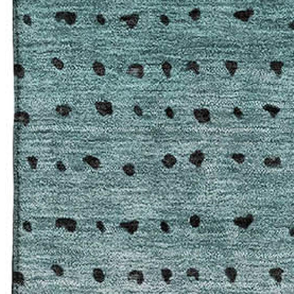 HomeRoots 5' X 8' Contemporary Teal Charcoal Gray Abstract Washable Area Rug with UV Protection & Durability 710827