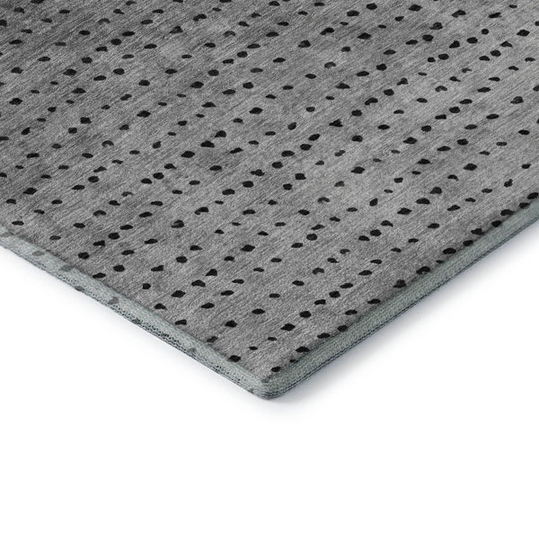 HomeRoots 9' X 12' Teal, Charcoal & Gray Abstract Area Rug - Washable, UV-Protected, Stain-Resistant Design! 710830