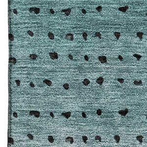 HomeRoots 10' X 14' Teal, Charcoal & Gray Abstract Area Rug - Washable, UV-Protected, Durable & Stylish! 710831