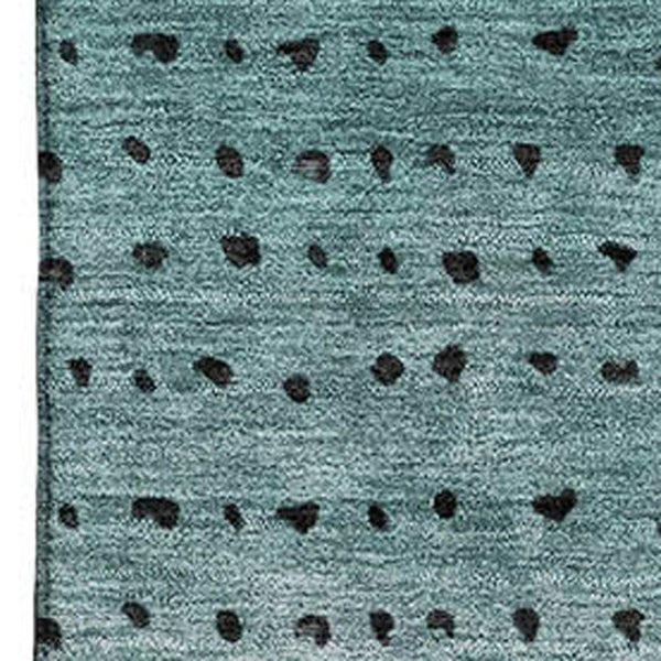 HomeRoots 10' X 14' Teal, Charcoal & Gray Abstract Area Rug - Washable, UV-Protected, Durable & Stylish! 710831