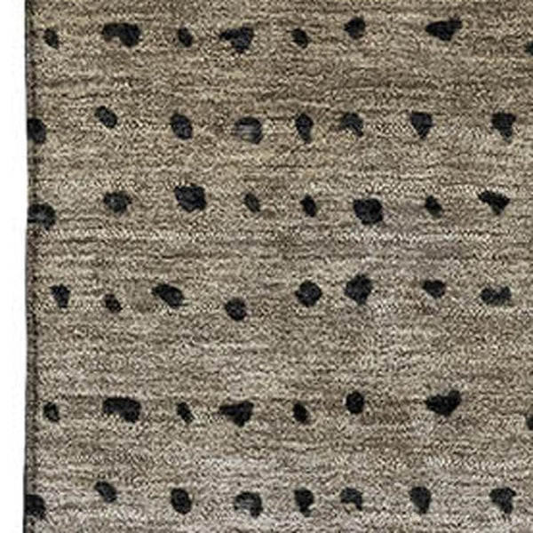 HomeRoots 5' X 8' Modern Taupe Charcoal Gray Abstract Washable Area Rug with UV Protection for High-Traffic Homes 710833