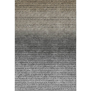 HomeRoots 8' Taupe Charcoal Gray Abstract Washable Round Rug – Stylish, Durable, UV-Protected for Any Space 710834