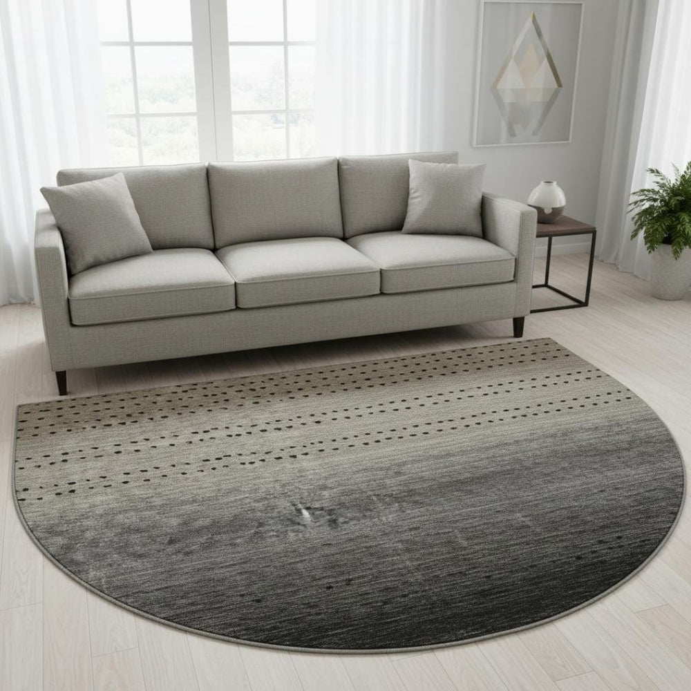 HomeRoots 8' X 10' Washable Taupe and Gray Abstract Area Rug with UV Protection - Perfect for High-Traffic Spaces! 710835