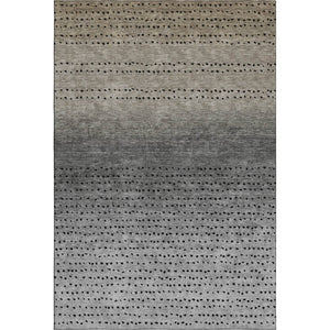 HomeRoots 9' X 12' Washable Taupe Charcoal & Gray Abstract Area Rug - UV Protected, Durable for High Traffic Areas 710836