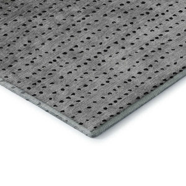 HomeRoots 9' X 12' Washable Taupe Charcoal & Gray Abstract Area Rug - UV Protected, Durable for High Traffic Areas 710836