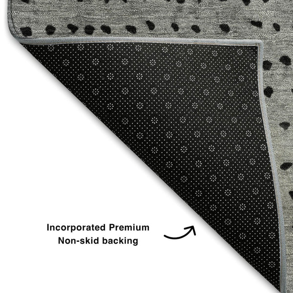 HomeRoots 10' X 14' Modern Abstract Washable Area Rug in Taupe Charcoal Gray - Stain Resistant & UV Protected 710837