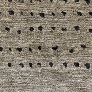 HomeRoots 10' X 14' Modern Abstract Washable Area Rug in Taupe Charcoal Gray - Stain Resistant & UV Protected 710837